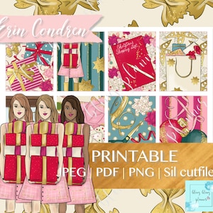 Druckbare CHRISTMAS PLANNER Aufkleber, Weihnachten Planer Kit, Erin Condren Dezember Aufkleber, druckbare Weihnachtsaufkleber, Bling Bling Planer