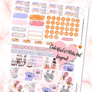 BFF PRINTABLE PLANNER Stickers, Friendship planner stickers, Best friend Stickers, Buddy Weekly Kit, Printable weekly set, for Erin Condren image 4