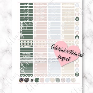 MINDFULNESS PLANNER STICKERS, Relax at home printable planner stickers, meditate planner stickers, stay home planner stickers, manifest kit image 3