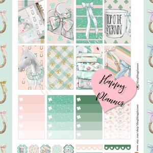 HAPPY PLANNER Printable Planner Stickers, St Patrick Planner Kit, Happy ...