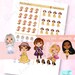 PRINTABLE Cute PRINCESS STICKERS, Cute Princess Printable Planner ...