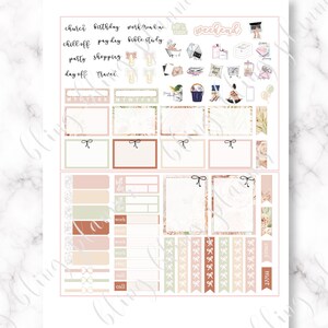 BOHO PLANNER STICKERS, Boho Leave Sticker Kit, Floral Printable Sticker ...