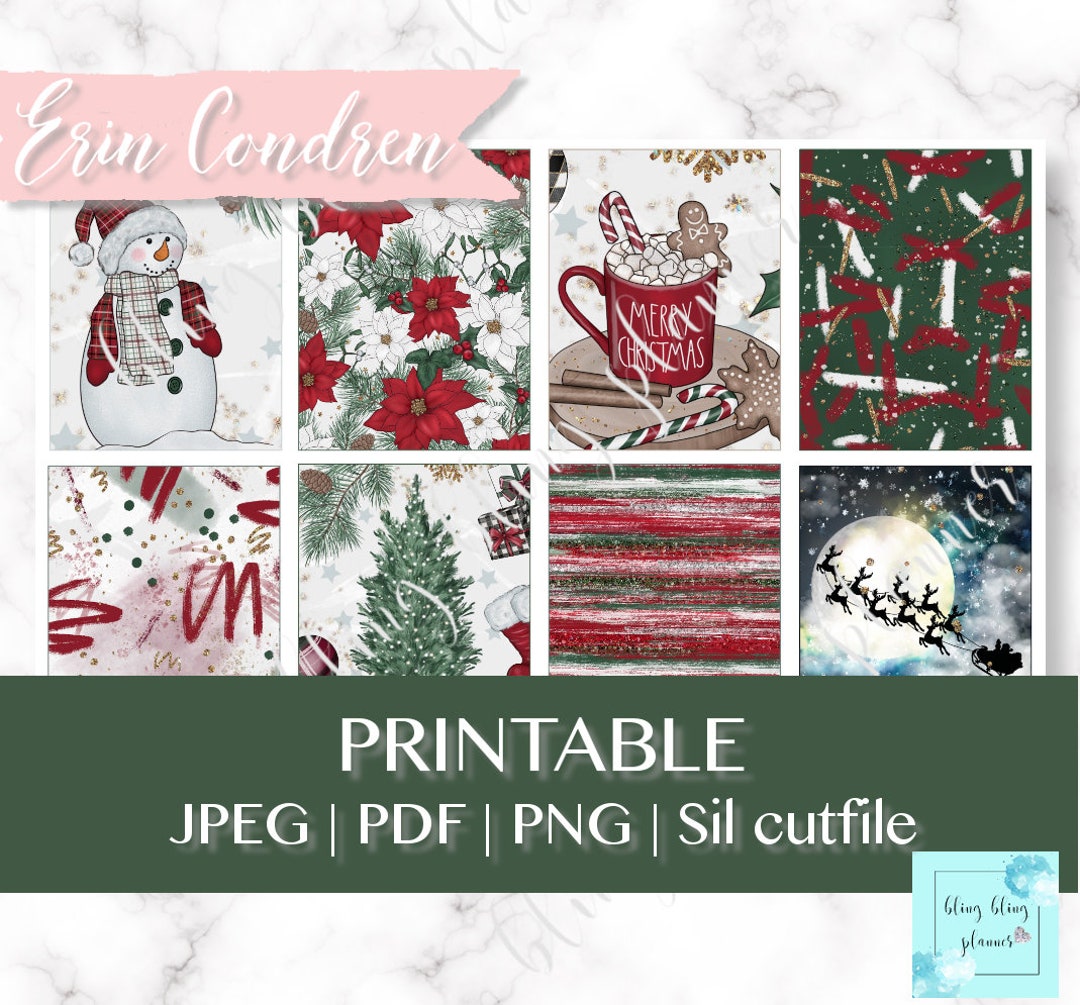 SNOWMEN PRINTABLE PLANNER Stickers, Christmas Printable Sticker ...