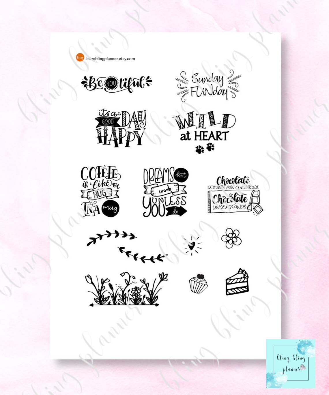 FOIL READY Quote Stickers Printable Decorative Stickers | Etsy