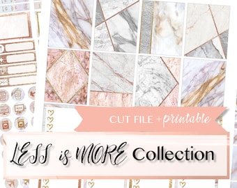 PRINTABLE PLANNER STICKERS, Marble Planner Stickers, Marble weekly kit, Marble Printable Stickers, Printable weekly kit, full box printable