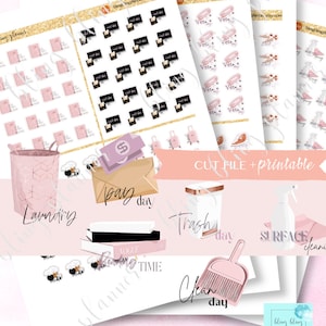 EVERYDAY PLANNER AUFKLEBER, Lebensmittel Aufkleber, druckbare Reinigung Aufkleber, Work out Aufkleber, Zahltag Aufkleber, druckbarer allgemeiner Aufkleber, Chill