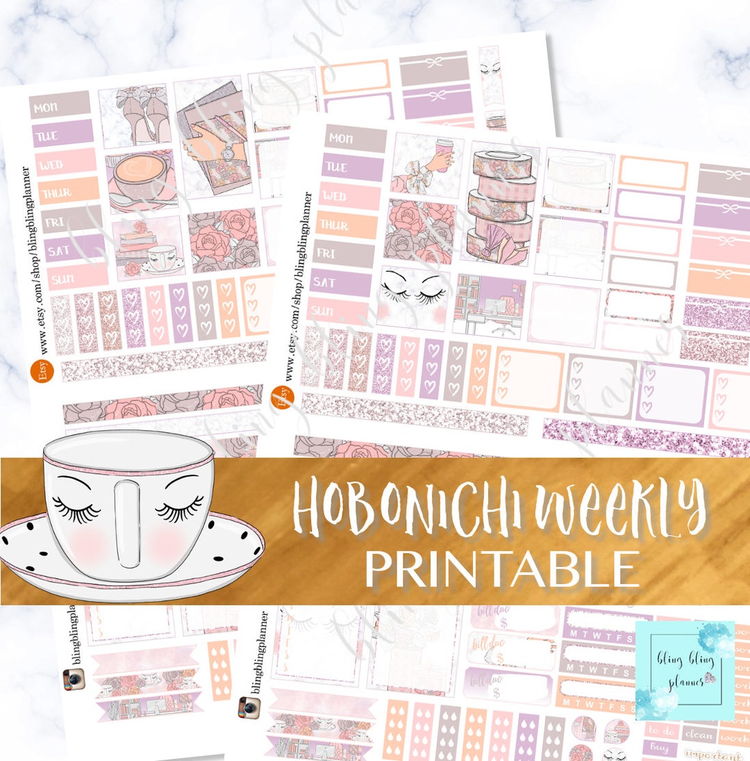 HOBONICHI WEEKS KIT, Girl Boss Printable Hobonichi Weeks, Printable ...