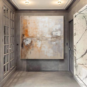 Modern gray gold abstract,extra large wall art, acrylic painting ,large original painting abstract,oversized abstract painting,original art