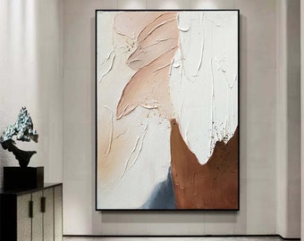 Large Original Beige Abstract Painting Gray Painting, Modern Hand Oil Painting, Minimalist Abstract Painting,Contemporary Art,Sofa Wall Art