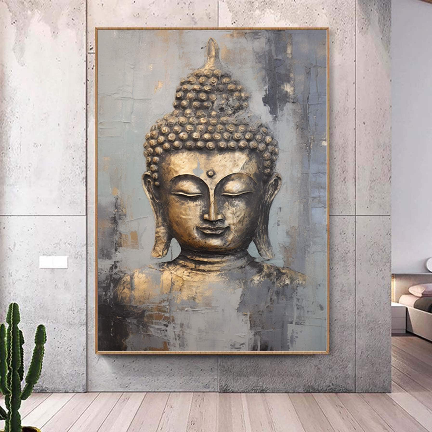 Buddha Fine Art Buddha Canvas Painting Zen Wall Art Figurative Wall Art