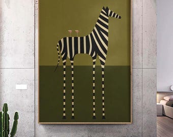 Abstract Equestrian and horse handmade painting Whimsical Horse with Martini Glasses Wall Art  large brown textured wall art man painting