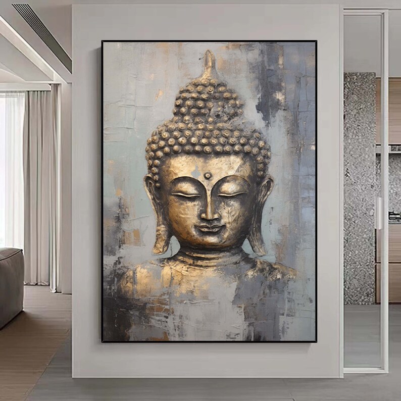 Buddha Fine Art Buddha Canvas Painting Zen Wall Art Figurative Wall Art ...