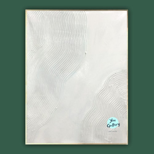 Large Abstract White Painting,White 3D Textured Painting, White Acrylic Paintings, Modern abstract painting shops for Living Room, Minimalist Art