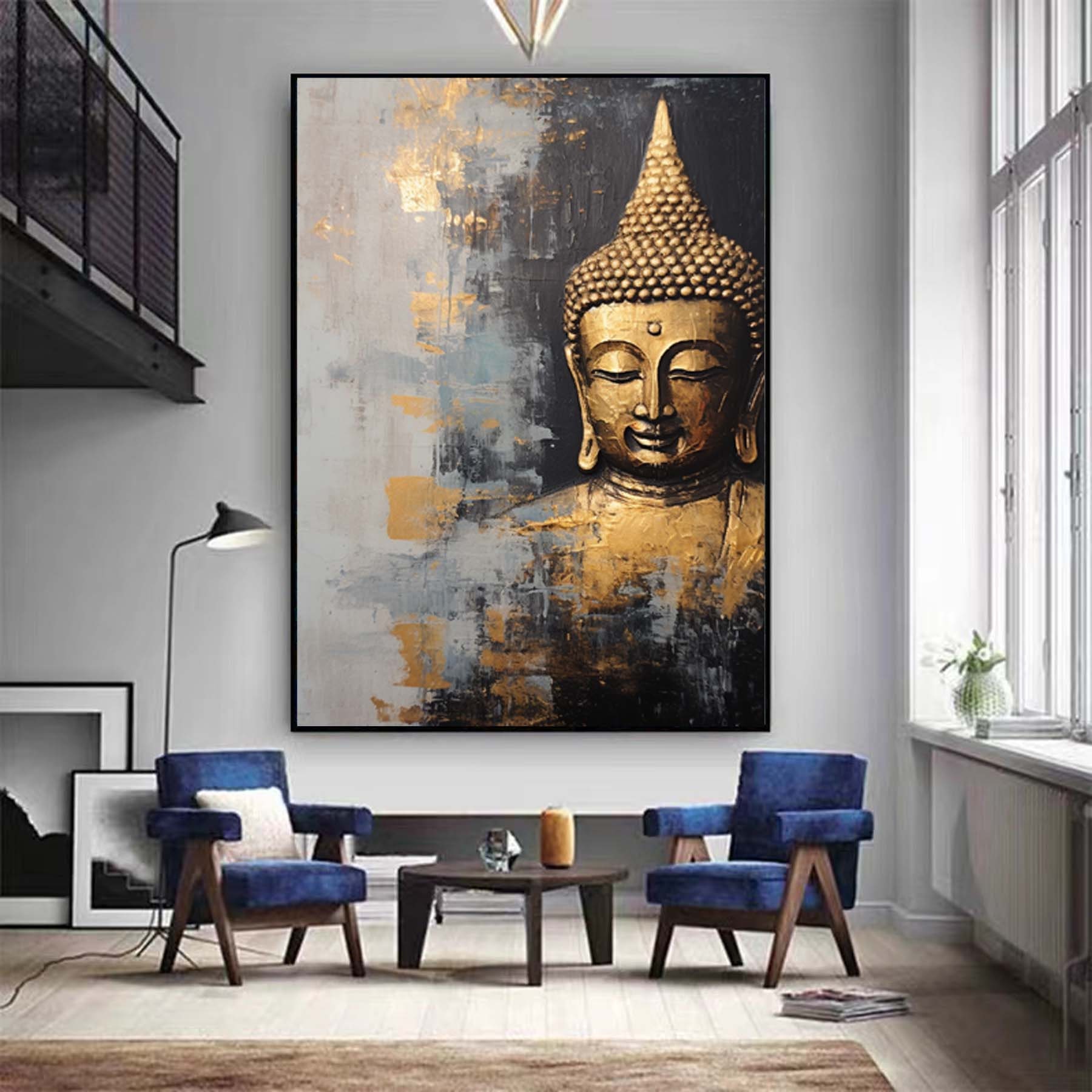 Buddha Fine Art Buddha Canvas Painting Zen Wall Art Figurative Wall Art ...