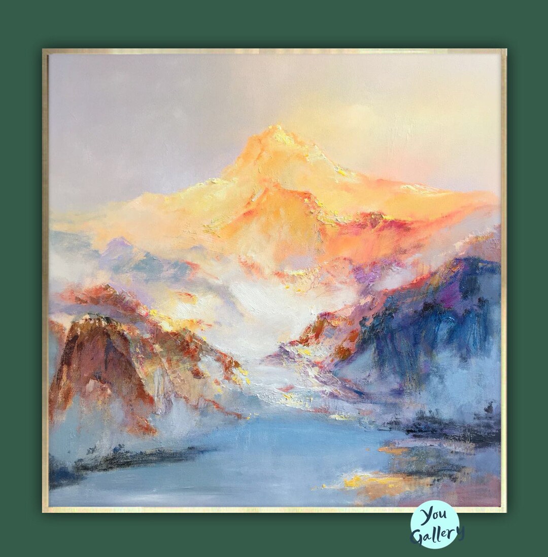 Large Original Landscape Painting Mountain Landscape Etsy