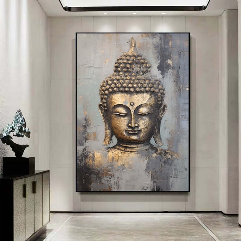 Buddha Fine Art Buddha Canvas Painting Zen Wall Art Figurative Wall Art ...