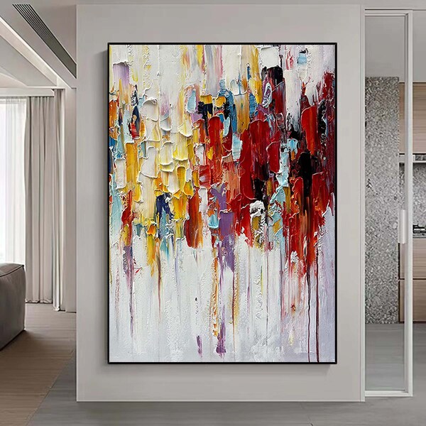 Red Grey Wall Art Etsy