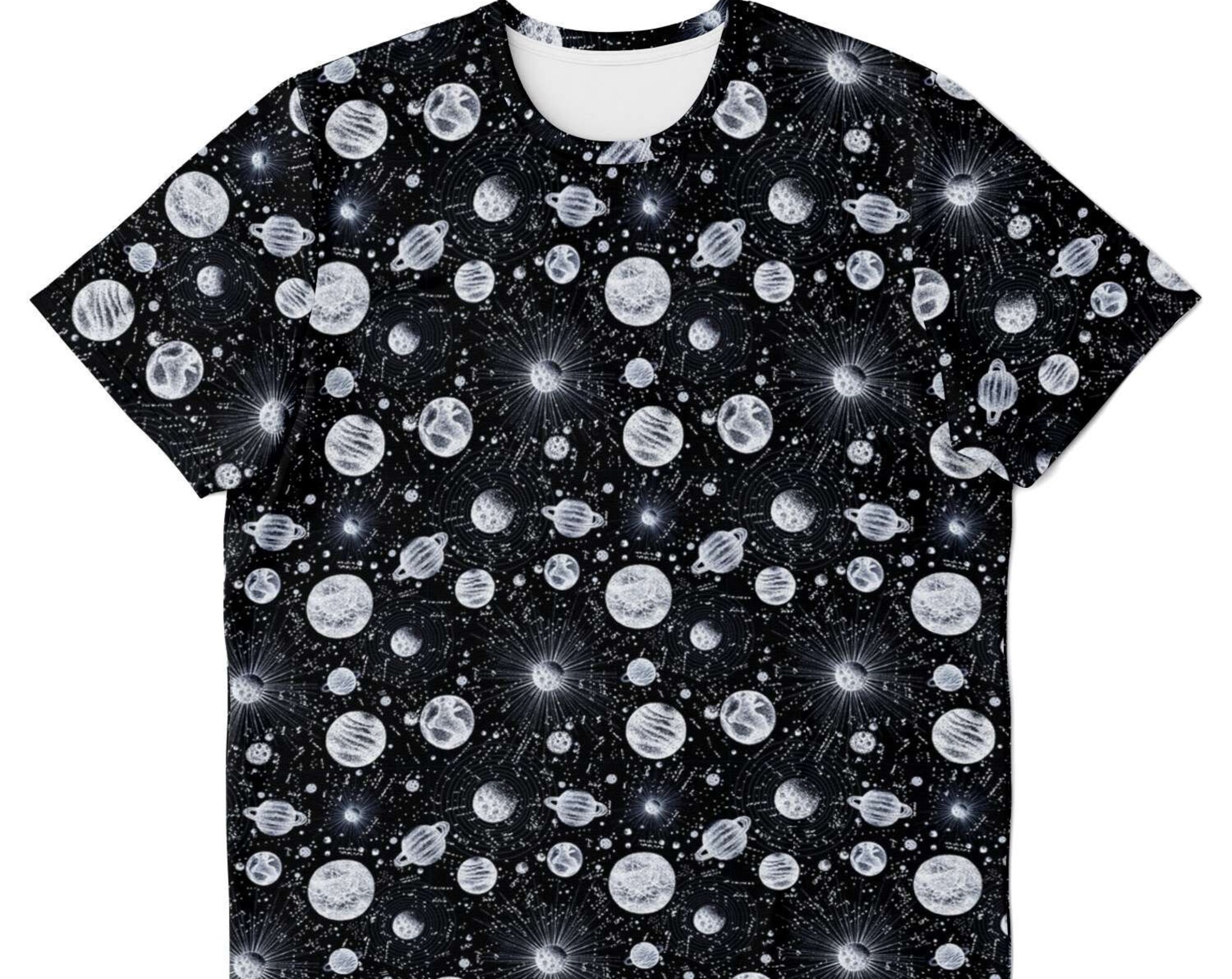 Planet Stars Celestial Bodies Pattern 3D T Shirt