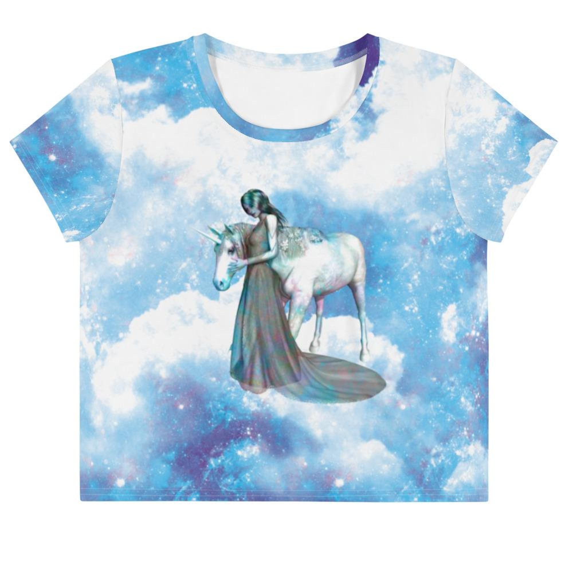 Discover Unicorn Princess Fantasy Heavenly Galaxy Clouds 3D T Shirt