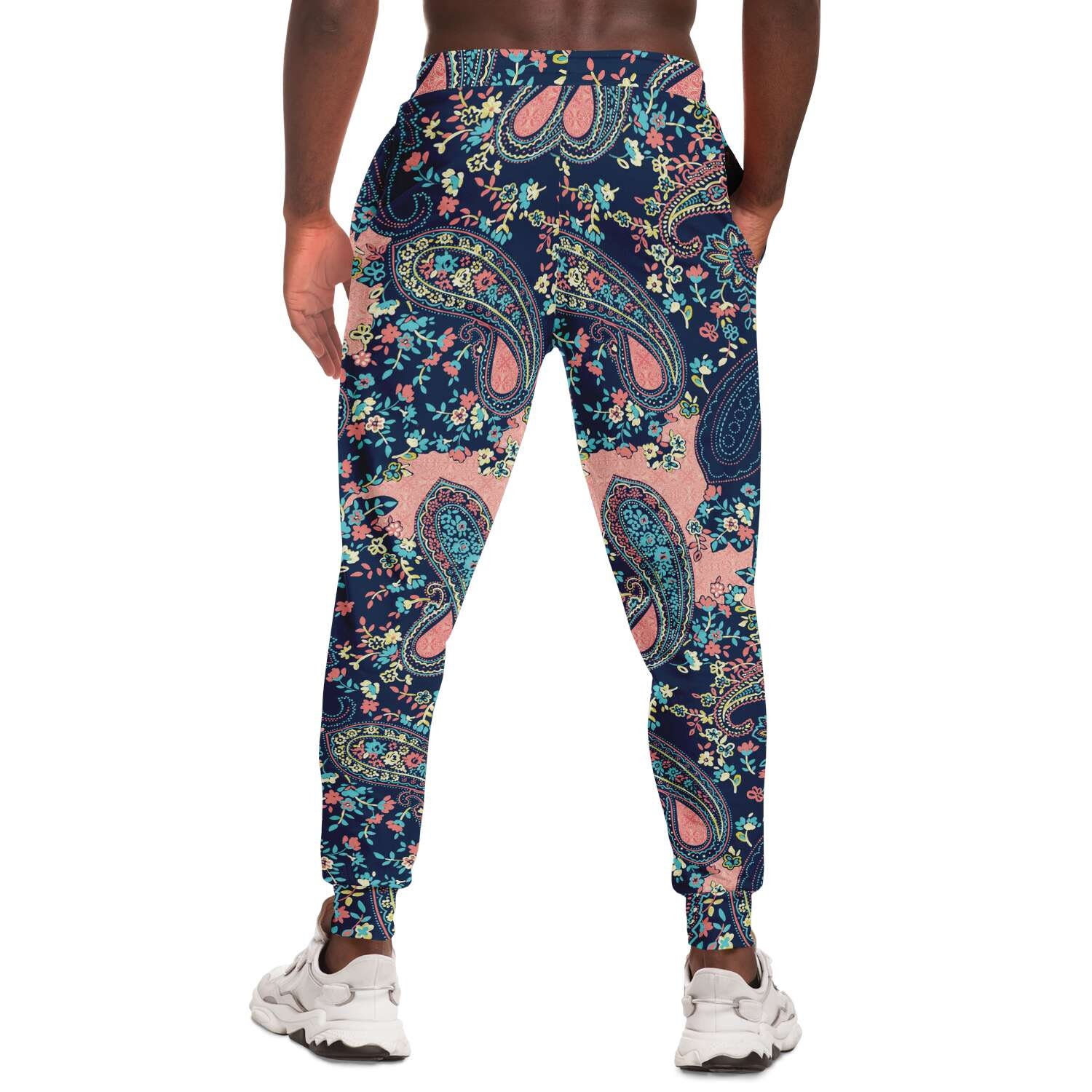 Floral Paisley Pattern Athletic Joggers