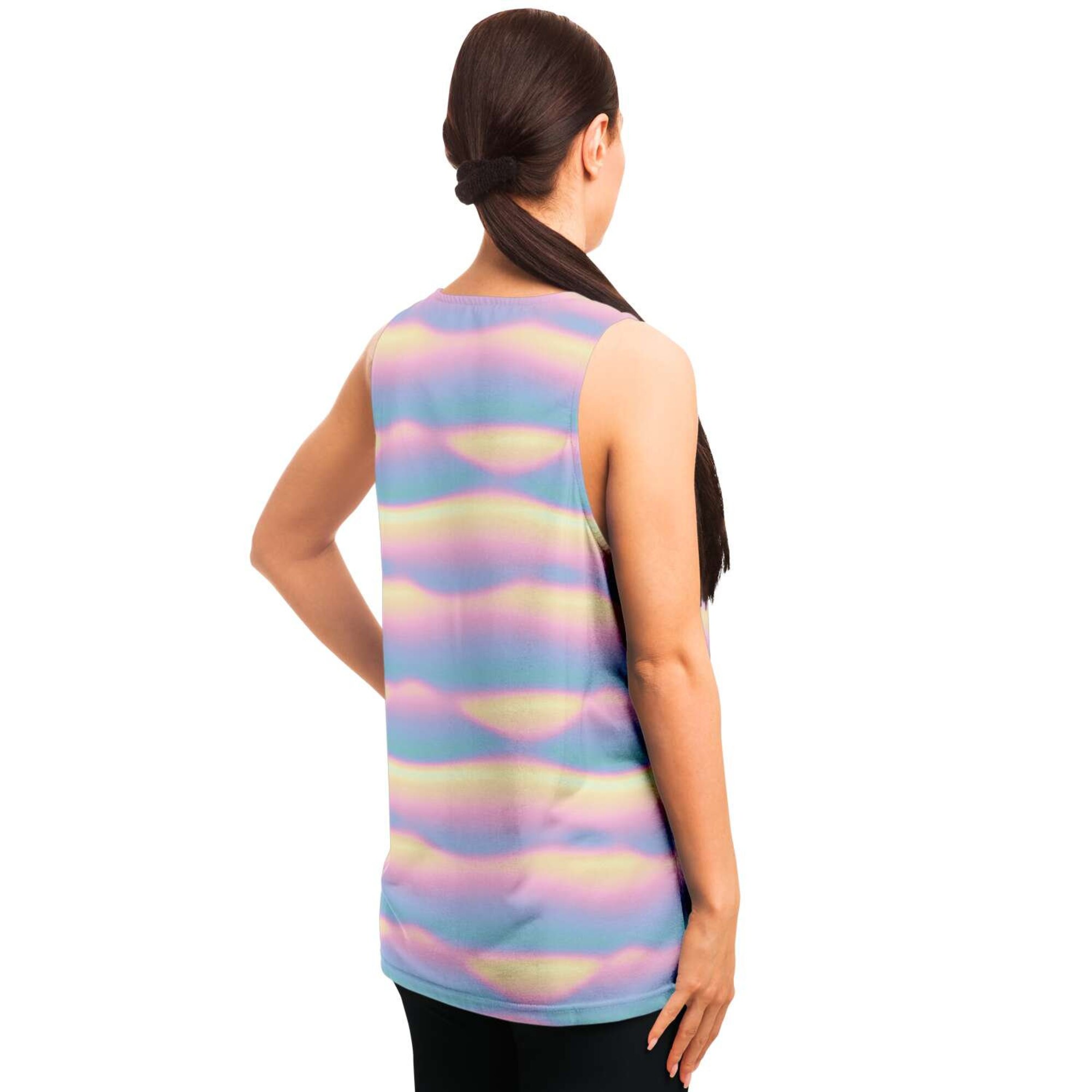 Holographic Iridescence Clouds Print 3D Tank Top