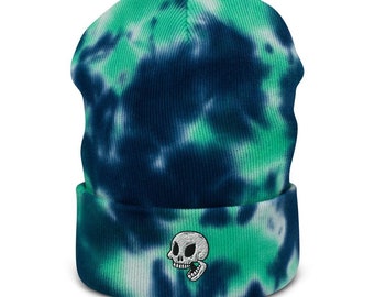 Logo Crâne Broderie Tie-dye Coton Bonnet