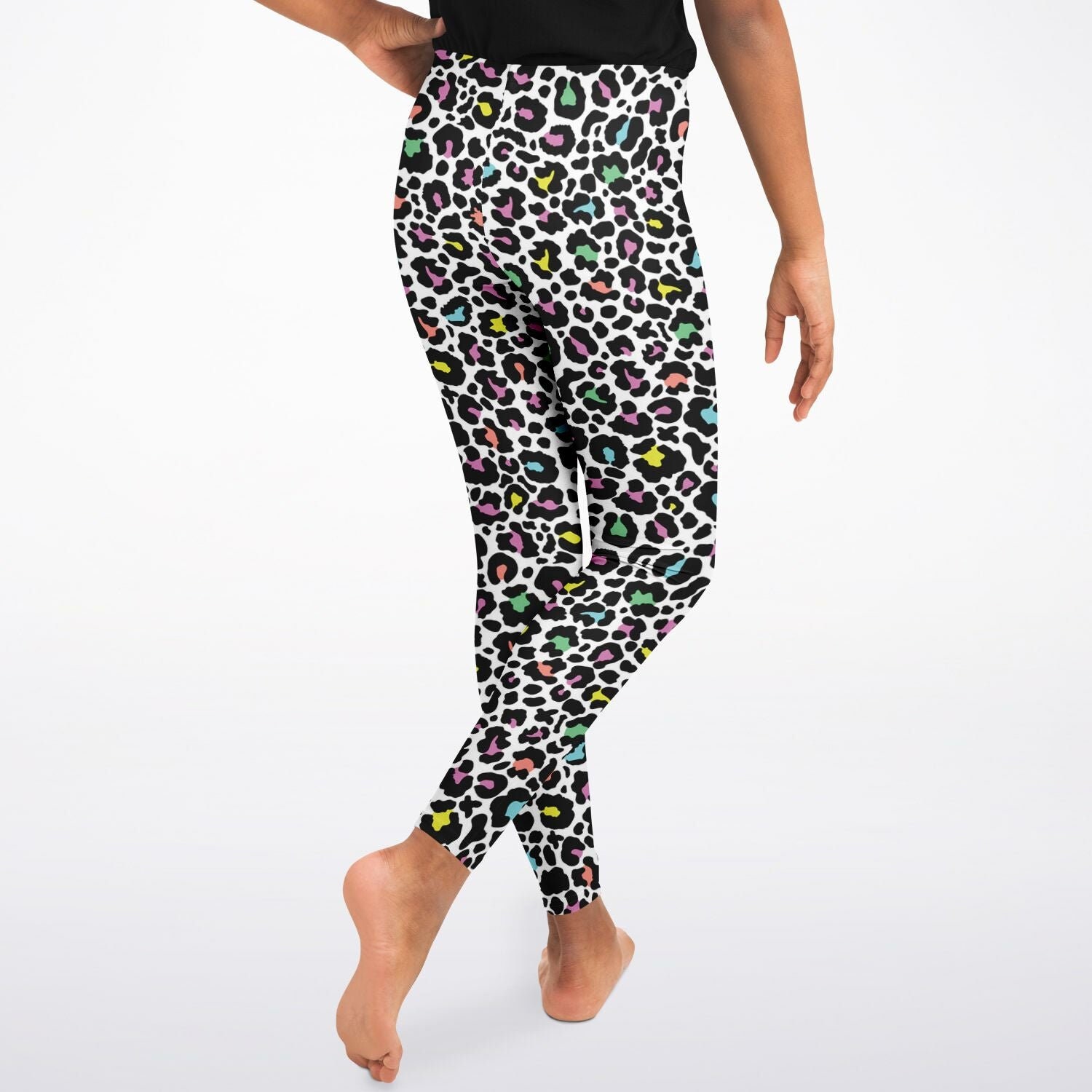 Colorful Leopard Print Youth Girls Leggings -  Canada