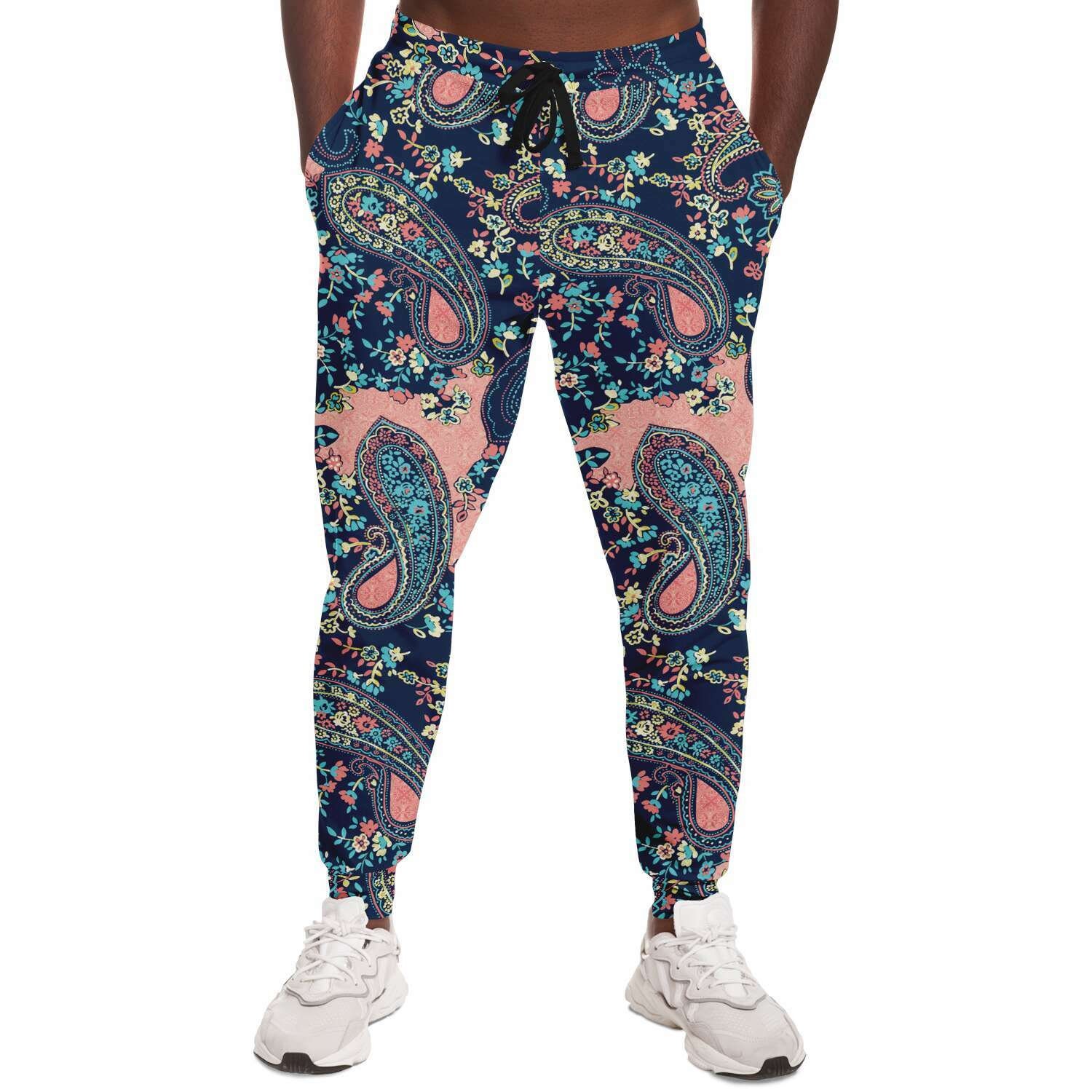 Floral Paisley Pattern Athletic Joggers