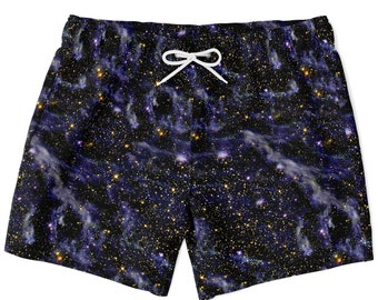 Mens Quick Dry Summer Beach Board Shorts Galaxy Constellation