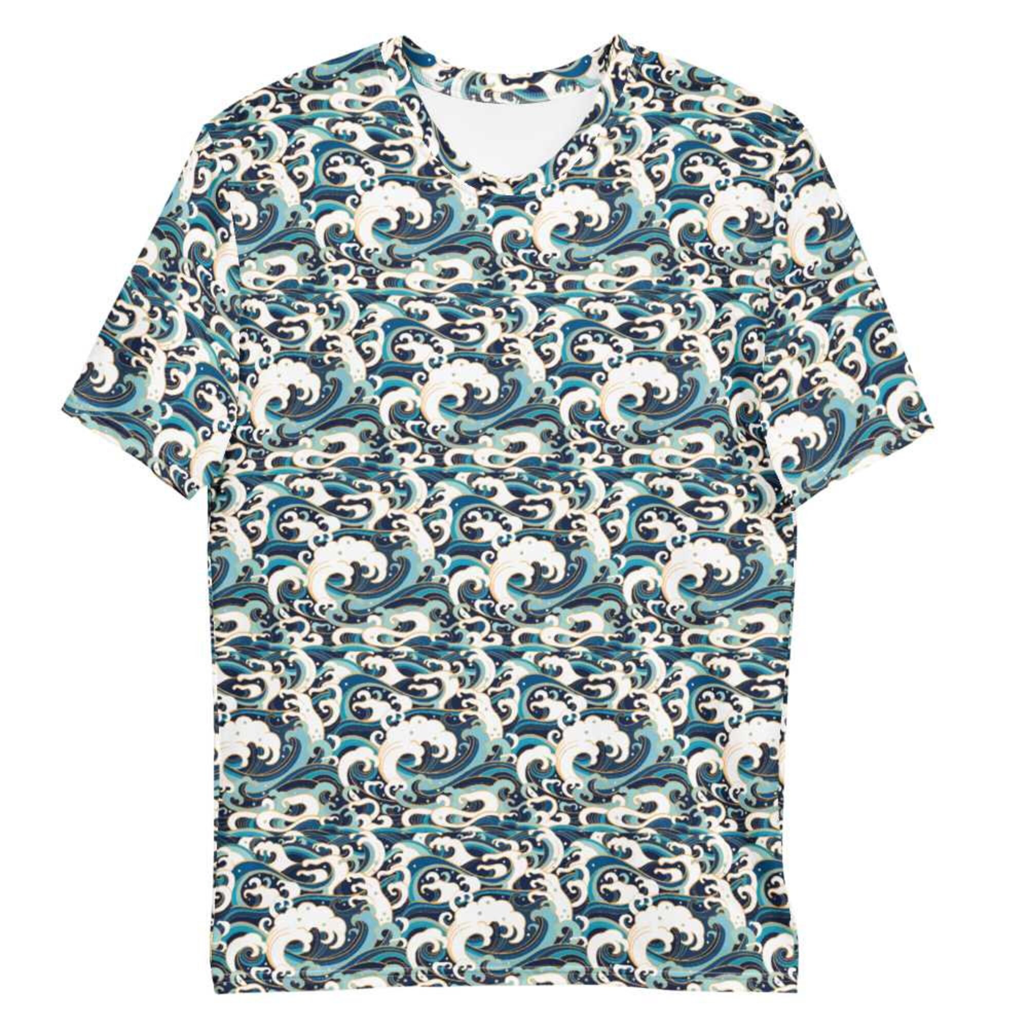 Discover Ocean Waves Pattern T-shirt