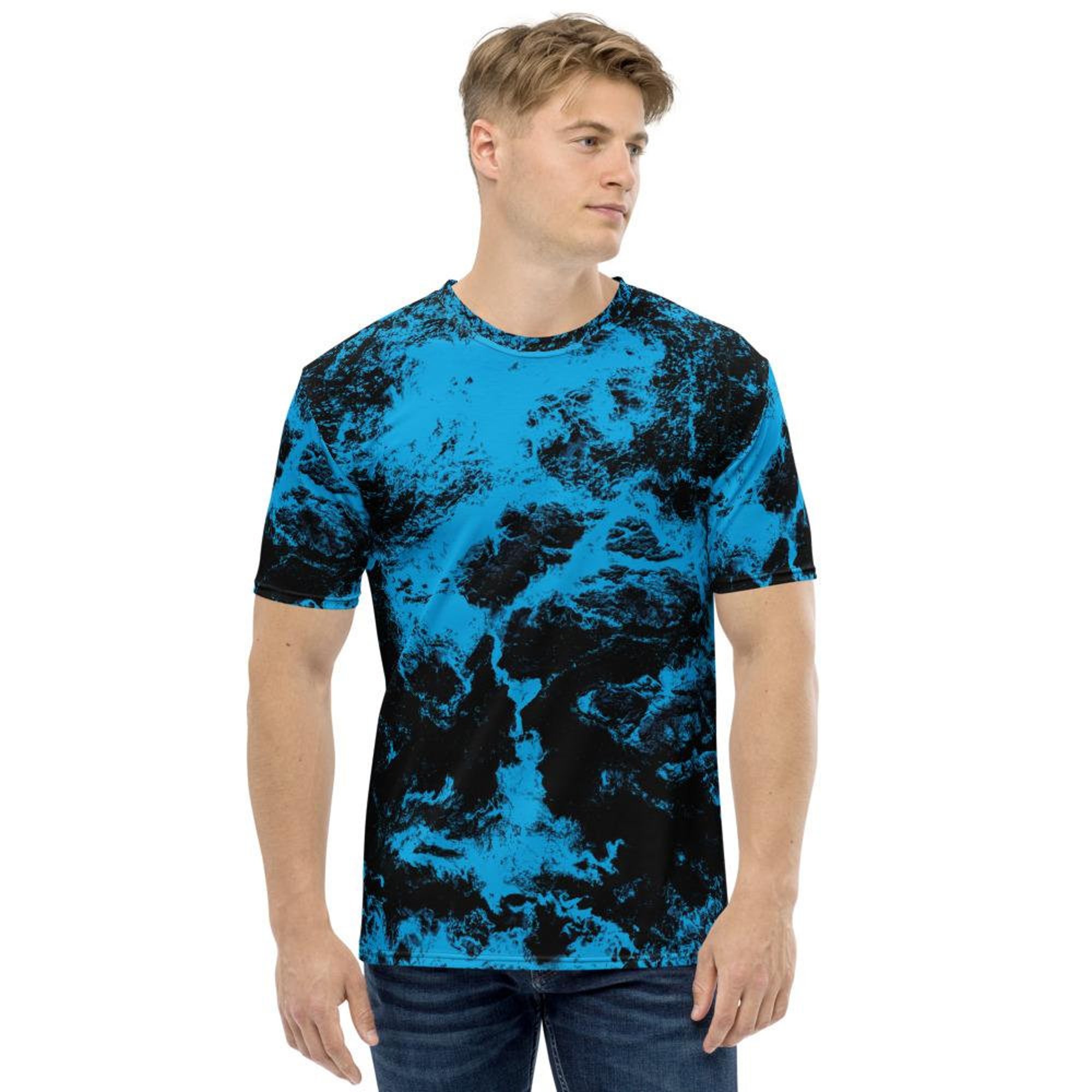 Discover Blue Abstract Beach 3D T Shirt