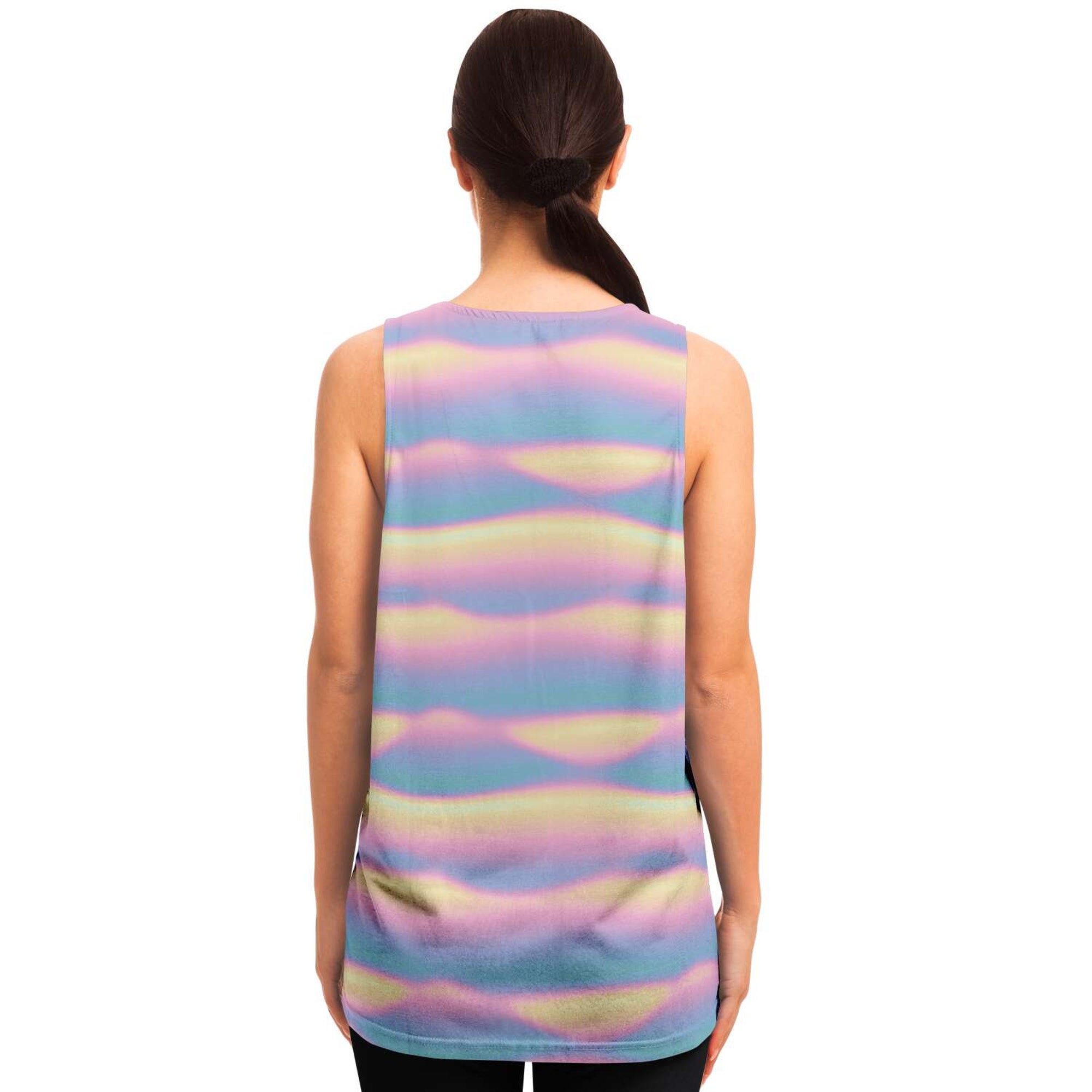 Holographic Iridescence Clouds Print 3D Tank Top