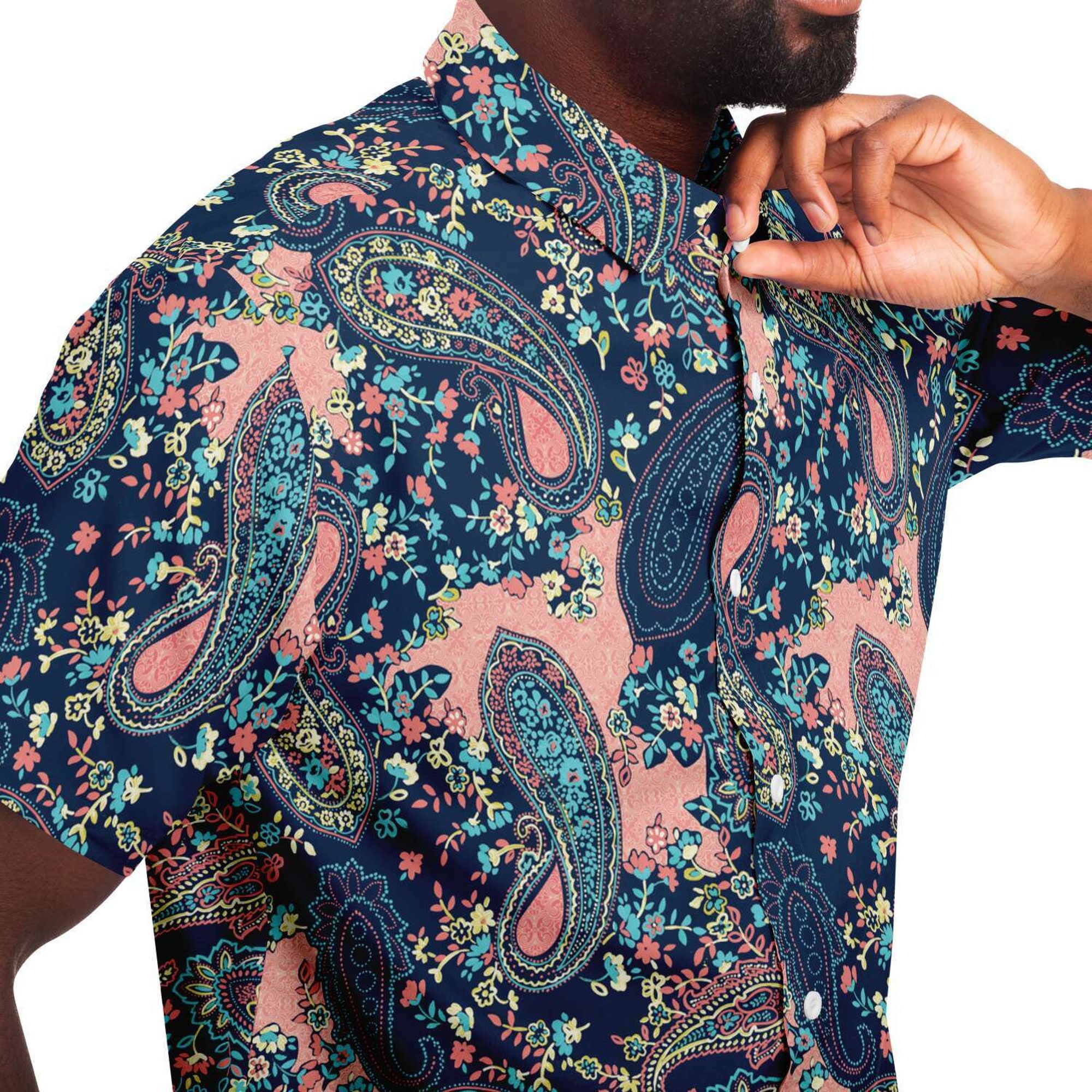 Paisley Pattern Button Down Shirt