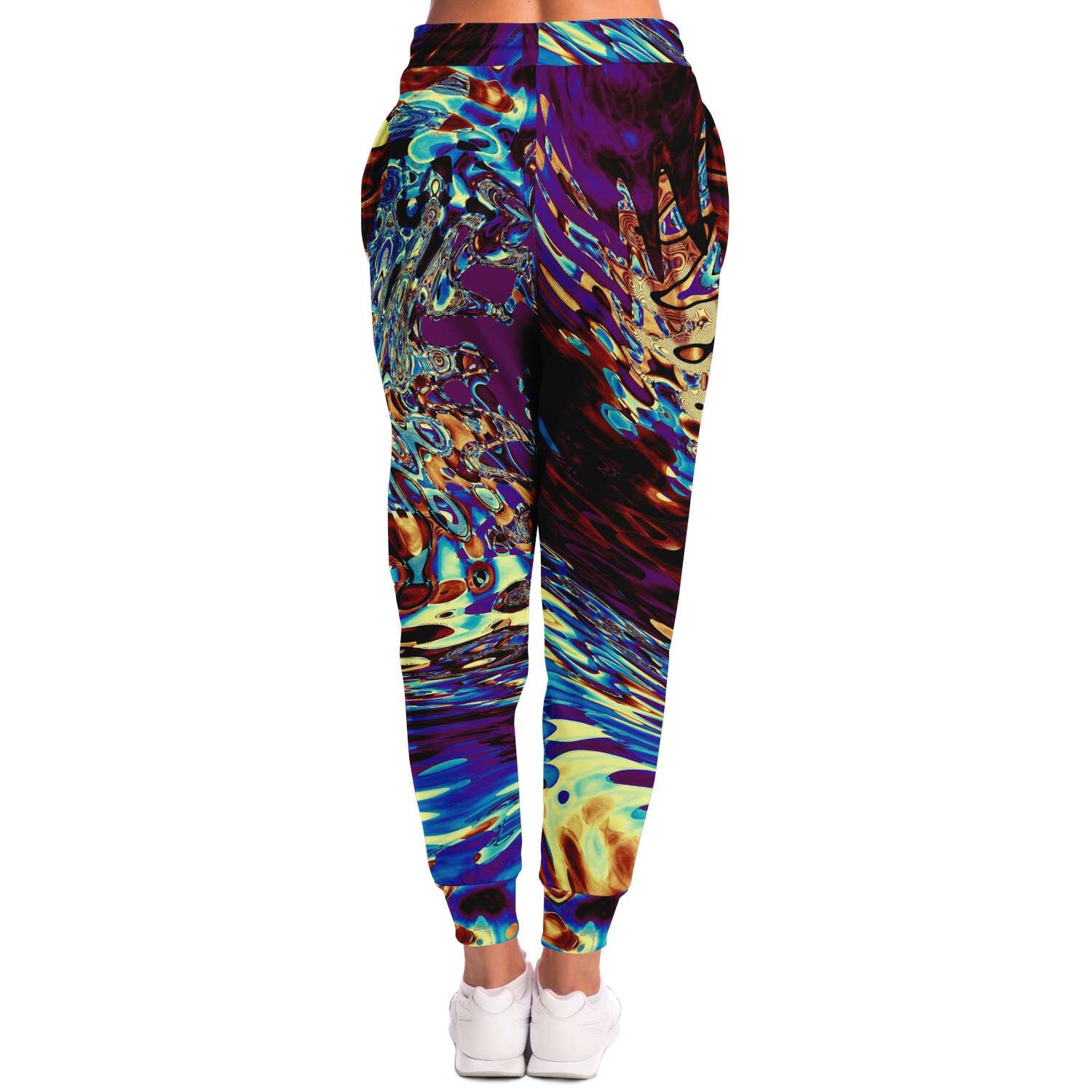 Discover Abstract Bohemian Spiral Waves Effect Nature Stones Athletic Joggers