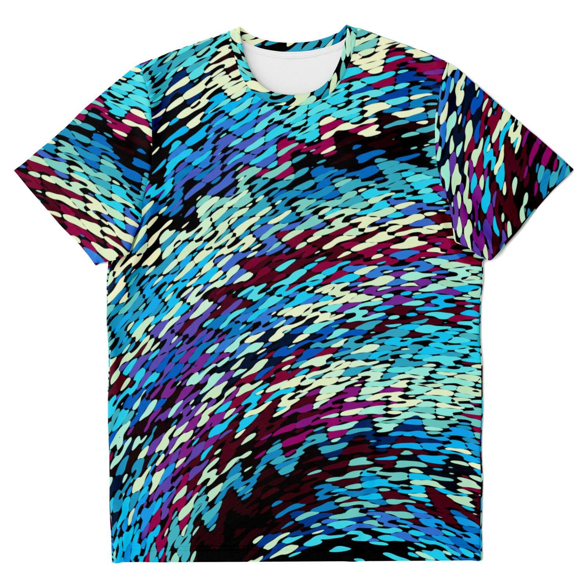 Discover Beach Waves Ocean Wave Effect Abstract Tropical Psychedelic 3D T Shirt