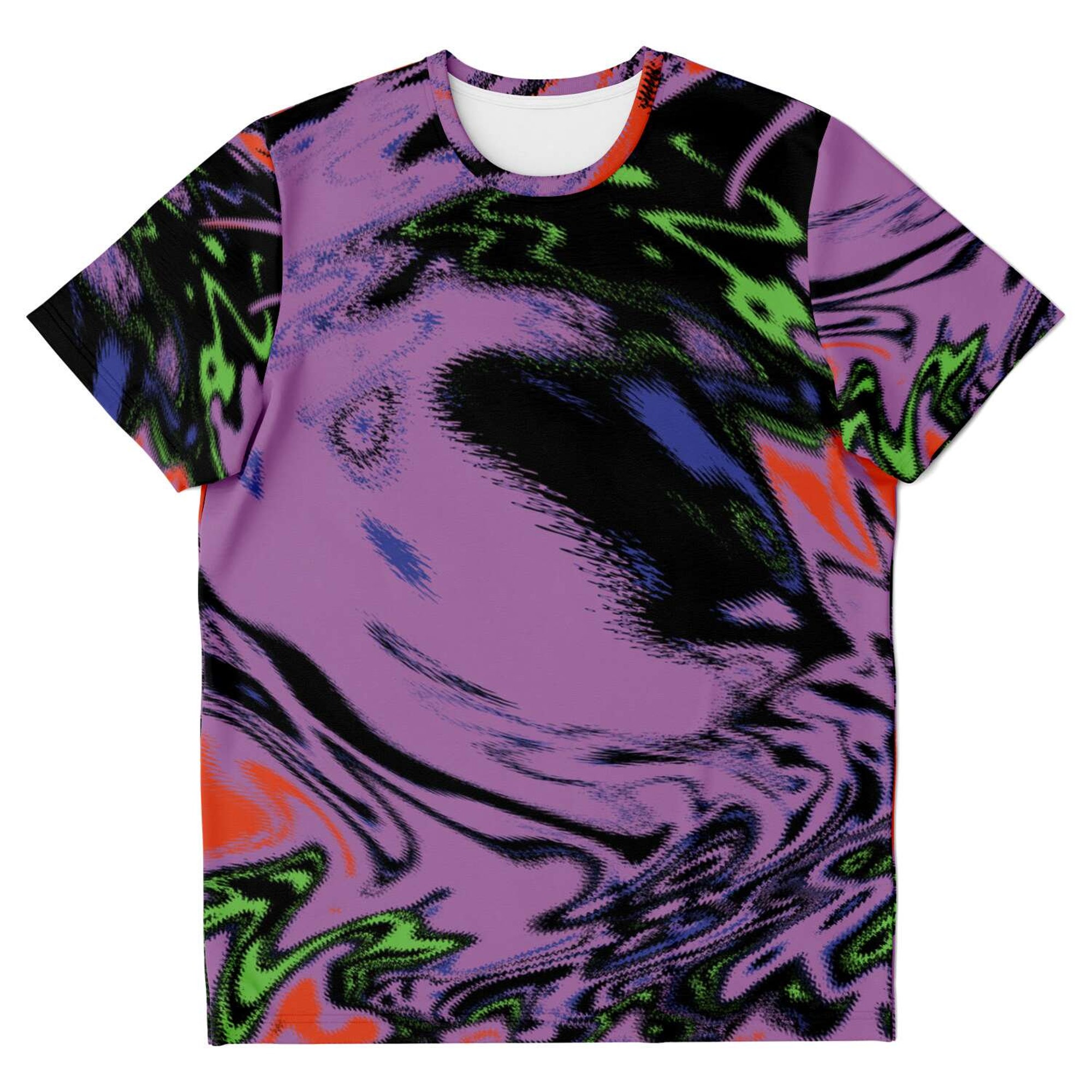 Retro Hipster Beats Uranium Tint Psychedelic Glitch Pop Electric Digital Art Music 3D T Shirt