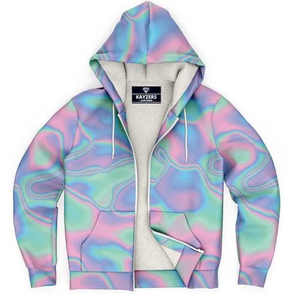 Sphynx Eternal Love  Microfleece Zip-Up Hoodie