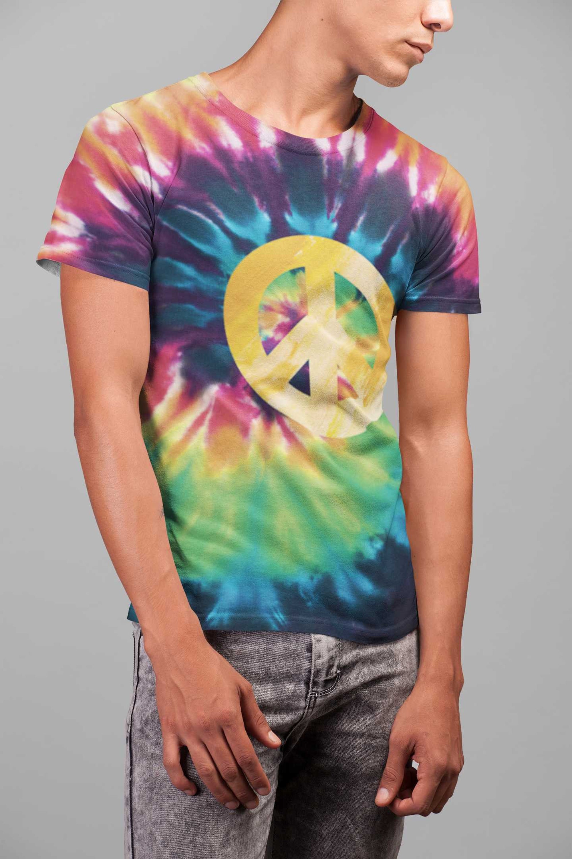 Peace Sign Love Tie Dye 3D T Shirt