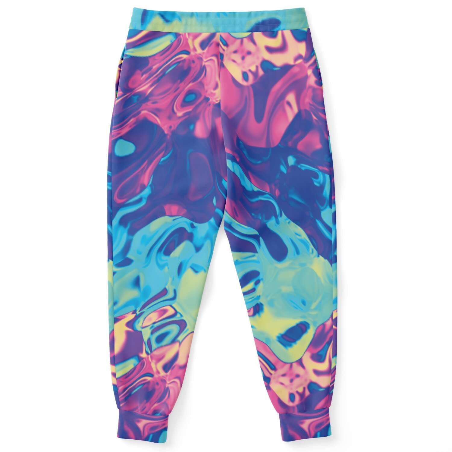 Colorful Holographic Iridescent Athletic Joggers