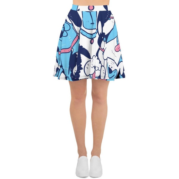 Dogs Skater Skirt