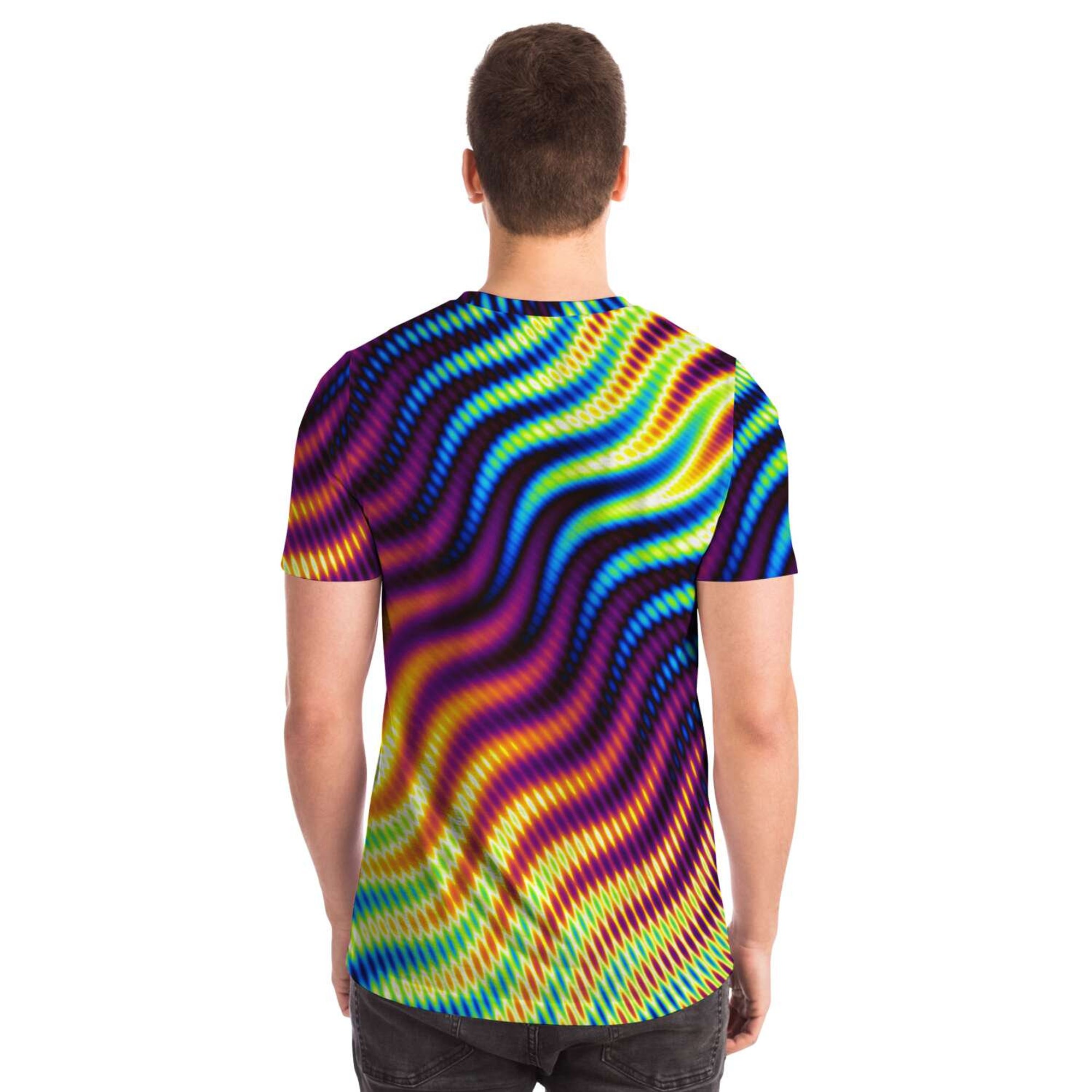 Colorful Waves Sporty Graphic Psychedelic Strokes 3D T Shirt