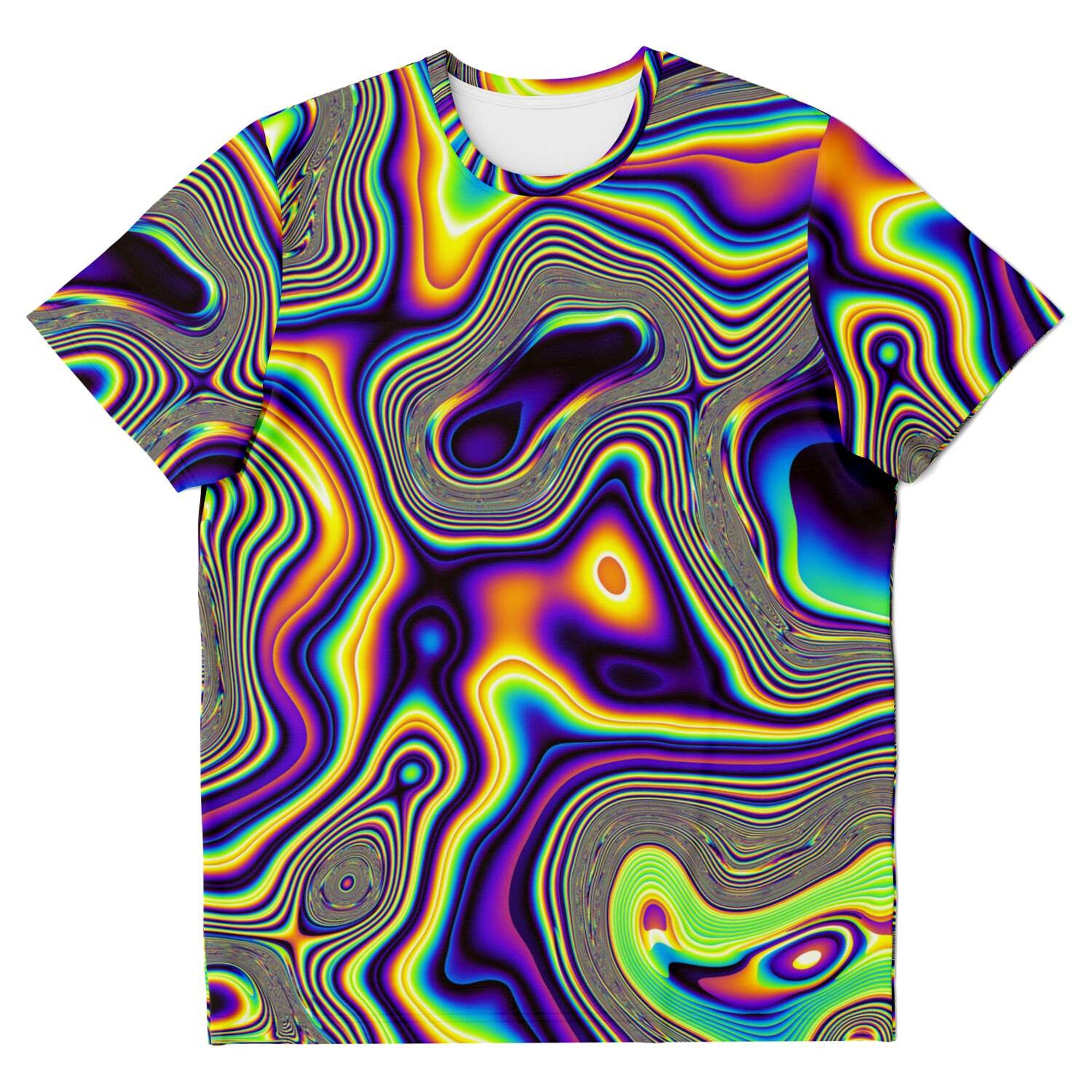 Abstract Fractals Psychedelic Cells Dmt Lsd Trippy 3D T Shirt