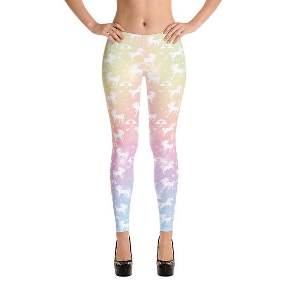 Cotton Candy Leggings, Cute Yoga Pants for Women, Unique Gift for
