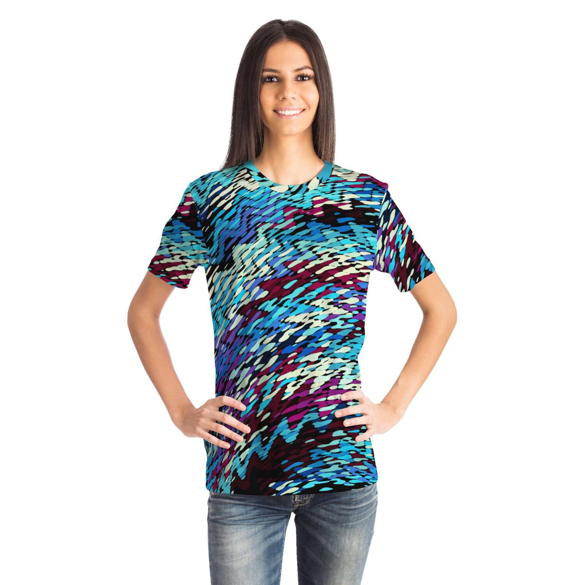 Beach Waves Ocean Wave Effect Abstract Tropical Psychedelic 3D T Shirt