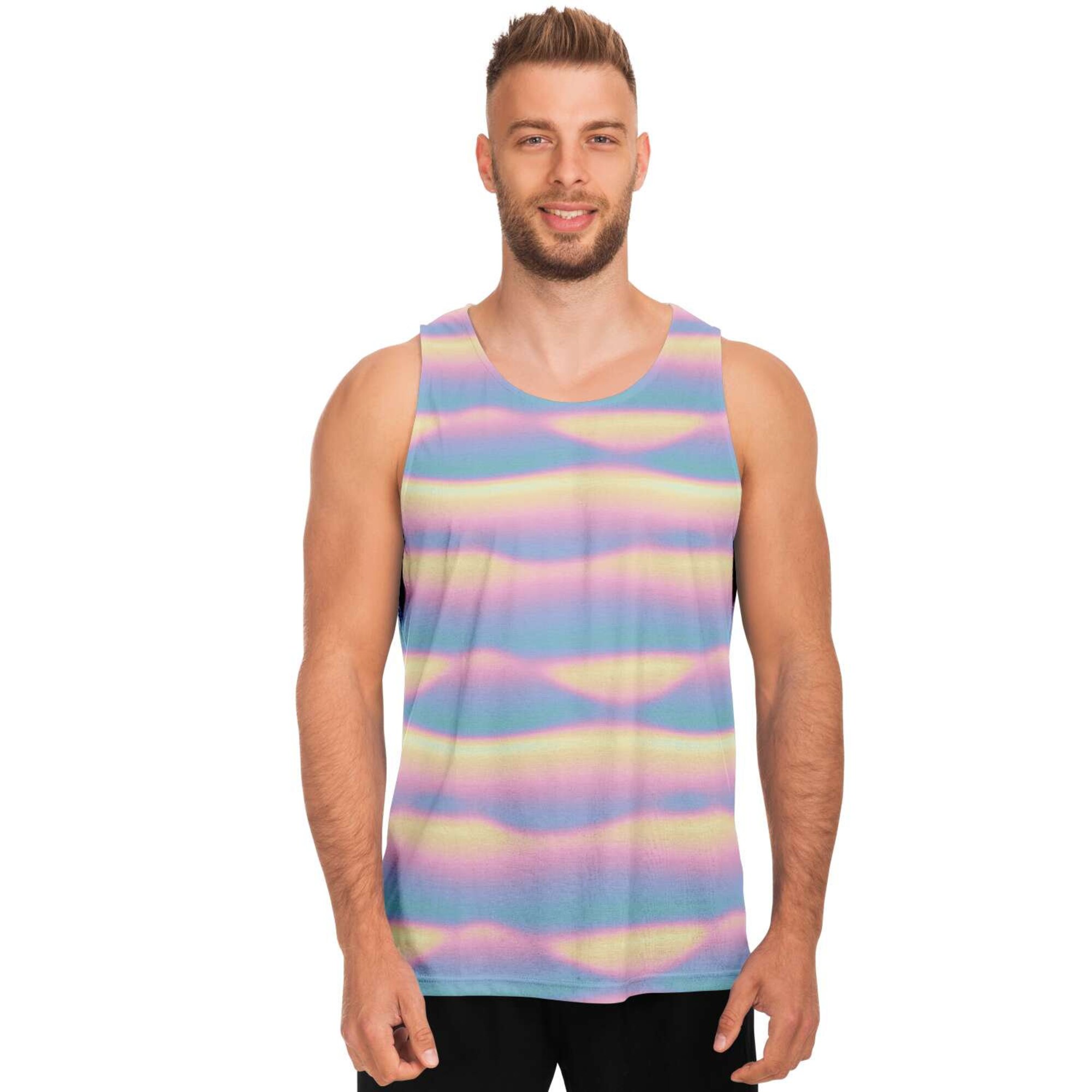 Discover Holographic Iridescence Clouds Print 3D Tank Top