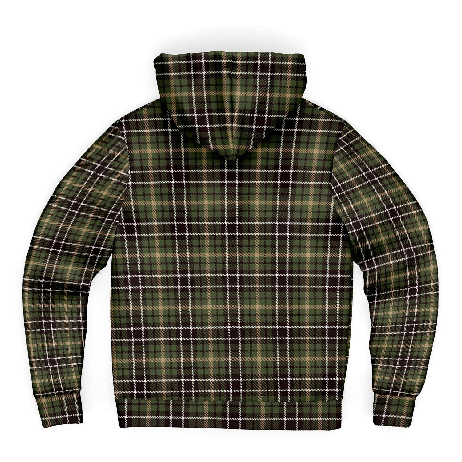 Green plaid hoodie sale