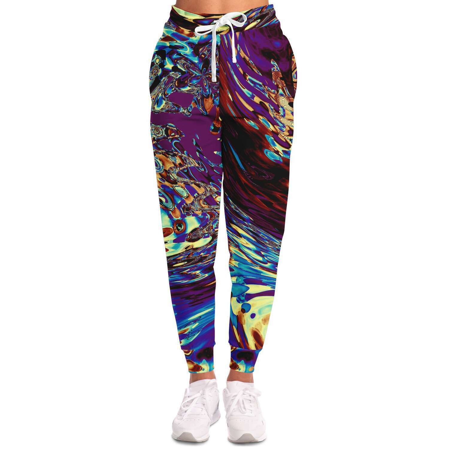 Discover Abstract Bohemian Spiral Waves Effect Nature Stones Athletic Joggers