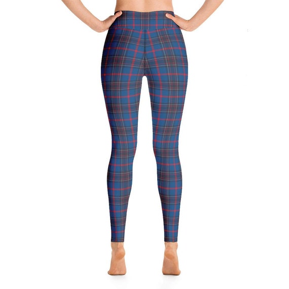 Plaid Print Yoga Leggings - Etsy 