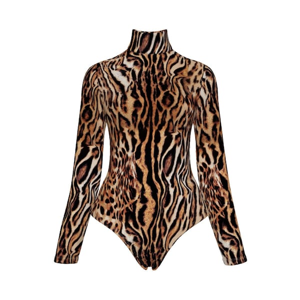 Leopard Long Sleeve Bodysuit - Etsy