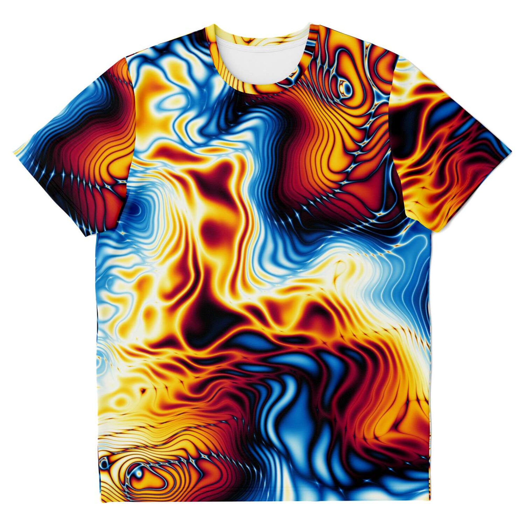 Discover Abstract Psychedelic Art Liquid Fractals Waves Swirls Paint Lsd 3D T Shirt